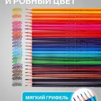 Карандаши 24 цвета, треугольные, деревянные &laquo;Морские обитатели&raquo;, в металлическом тубусе, МИКС