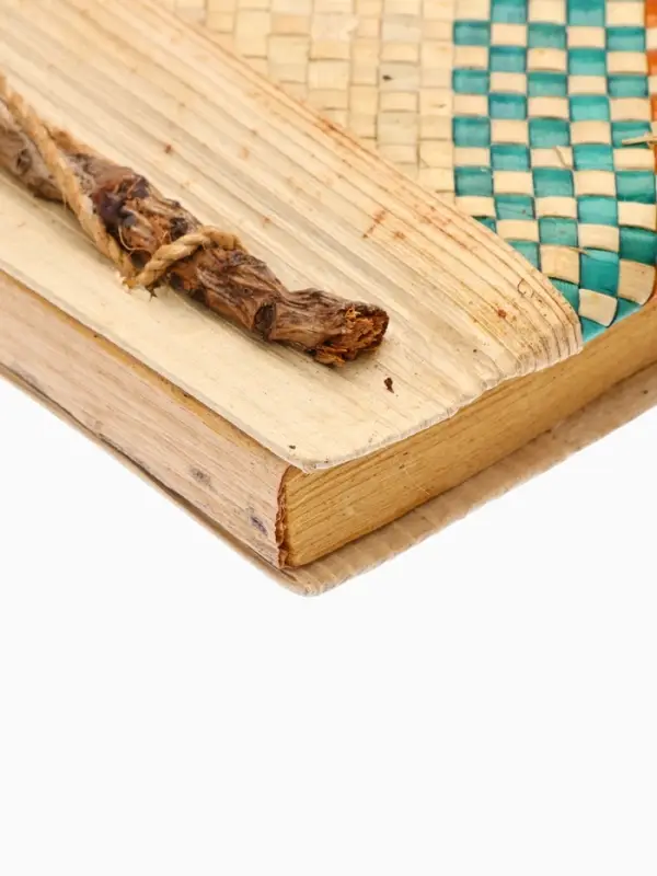 Блокнот в твёрдой обложке плетёный, 48 листов, 14&times;18&times;2 см, разноцветный