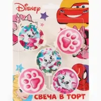 Свечи в торт, набор 5 шт., кошечка Мари, Коты-аристократы