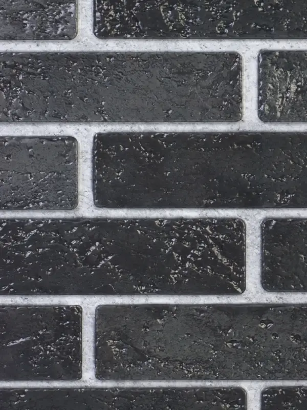 Панель ПВХ Кирпич черный 498х960 мм