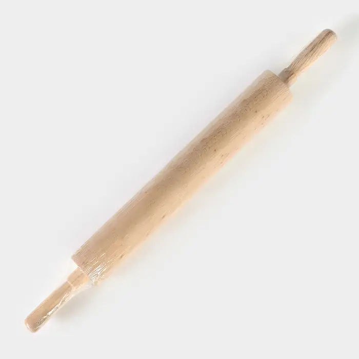 Скалка для теста Adelica, с вращающейся ручкой, 60&times;6 см, дерево бук