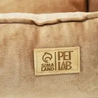 Лежанка для кошек и собак велюровая Pet Lab, 55 х 50 х 15 см, бежевая