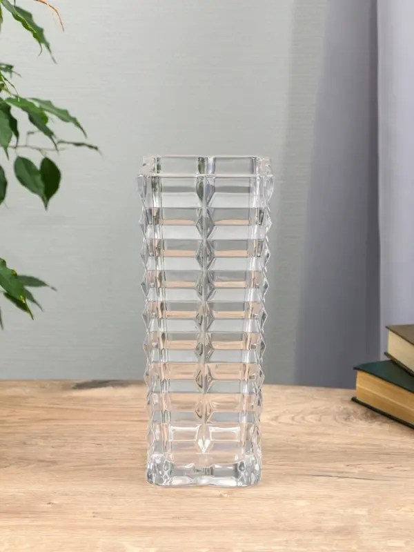 Ваза стекло настольная  Ваза стекло настольная "Эдисон" кубики, 29х12 см, прозрачный