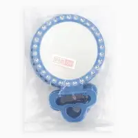 Зеркало настольное, настенное, круглое, 15&times;22 см, (d=12 см), синее