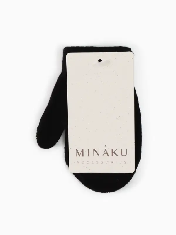 Варежки детские MINAKU, цвет черный, 12 см Варежки детские MINAKU, цвет черный, 12 см