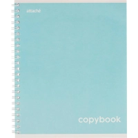 Тетрадь общая А5 80л Attache Акварель гребень картон голубой