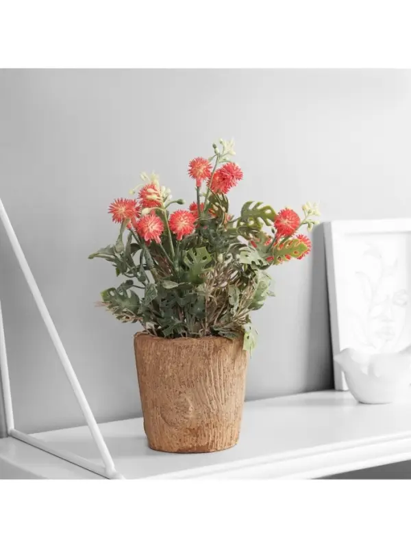 Искусственный цветок в горшке &laquo;Синеголовник экстра&raquo;, 9&times;21 см, МИКС