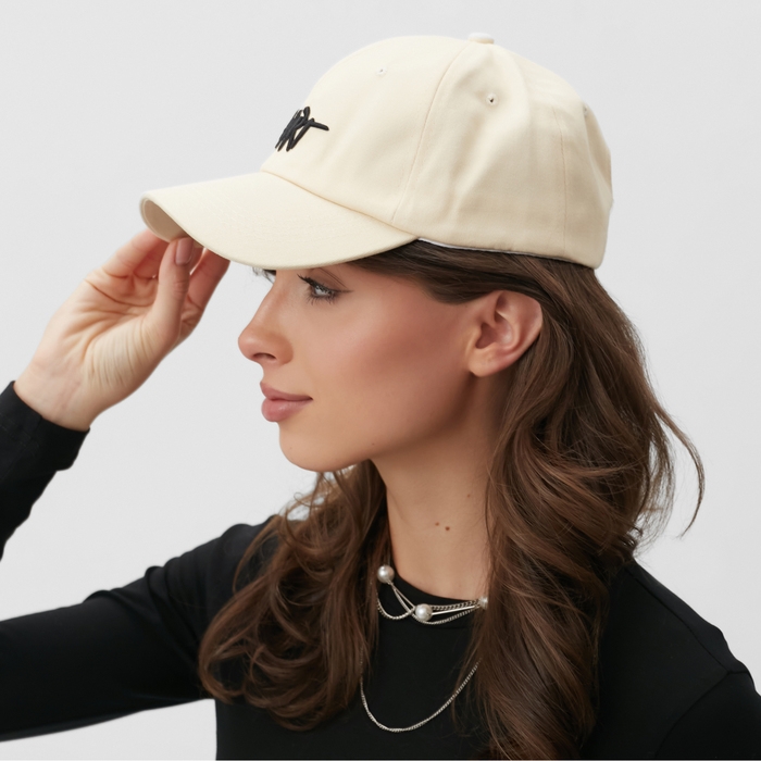 Кепка MINAKU "Heart", цвет бежевый, размер 56-58