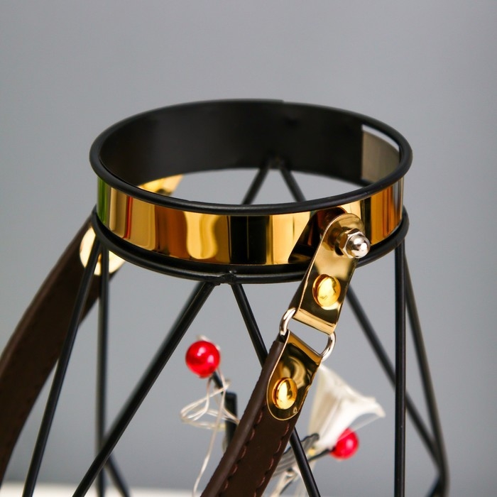 Ночник Ночник "Цветы" LED от батареек ААА чёрный 16х16х25 см RISALUX