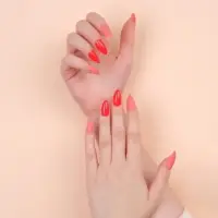 Накладные ногти, 24 шт., с клеевыми пластинами, форма миндаль, цвет неоновые/матовые, розовые