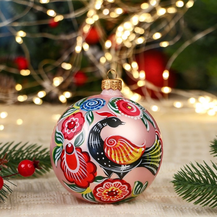 Набор из 4-х ёлочных шаров 100 мм «Блики счастья» Набор из 4-х ёлочных шаров 100 мм «Блики счастья»