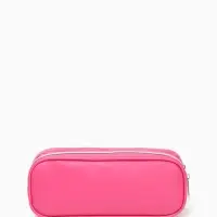 Косметичка - пенал на молнии с двумя отделами, малиновая