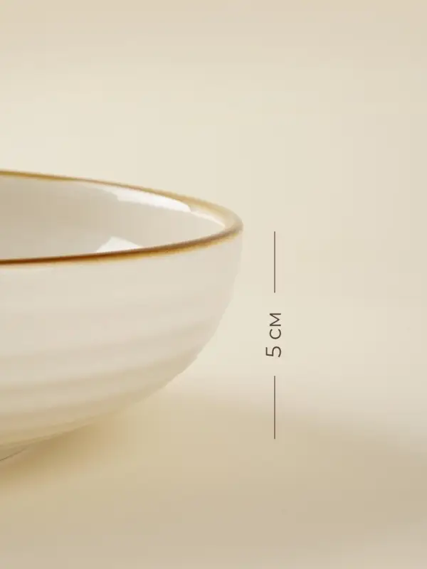 Тарелки глубокие SL Home &laquo;Леггеро&raquo;, 18.5&times;5 см, набор 2 шт., фарфор, бежевые