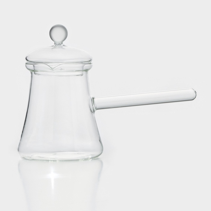 Турка стеклянная с крышкой Magistro «Арабика», 350 мл, 19×8,5×14 см Турка стеклянная с крышкой Magistro «Арабика», 350 мл, 19×8,5×14 см