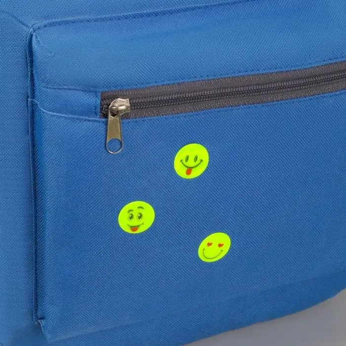 Светоотражающие наклейки «Смайлы», d = 2 см, 16 шт на листе, цвет жёлтый Светоотражающие наклейки «Смайлы», d = 2 см, 16 шт на листе, цвет жёлтый