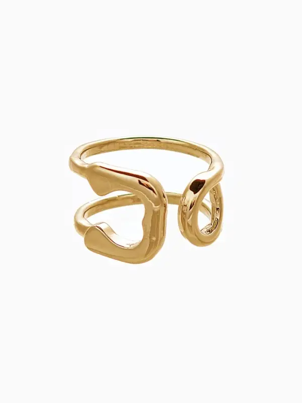 Серьга "Кафф" булавка, цвет золото