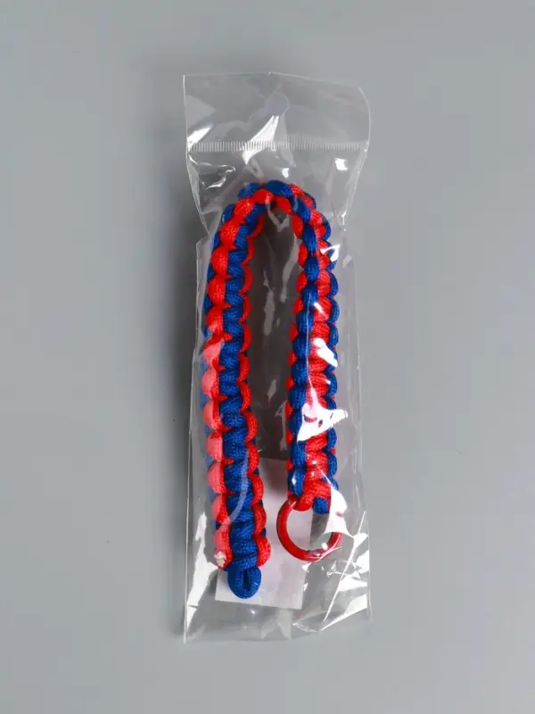 Брелок на карабине Брелок на карабине "Паракорд" шнур 0,5 см красно-синий 14,5х1,8х0,8 см