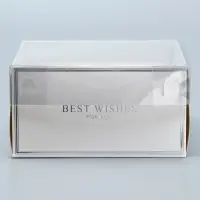 Коробка для кондитерских изделий с PVC крышкой Best wishes, 11.5 х 11.5 х 6 см