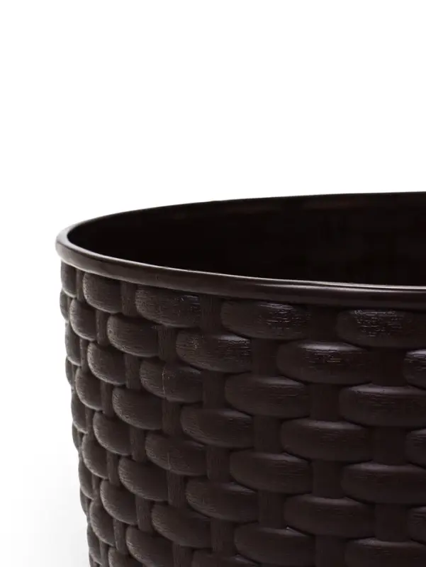 Горшок для цветов с поддоном &laquo;Ротанг&raquo;, 4.7 л, d=15 см, h=14 см, пластиковый, коричневый