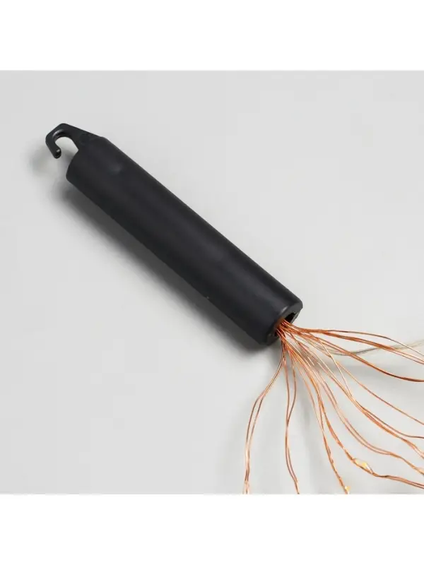 Гирлянда &laquo;Конский хвост&raquo; 10 нитей по 2 м, IP20, медная нить, 200 LED, свечение тёплое белое, 12 В