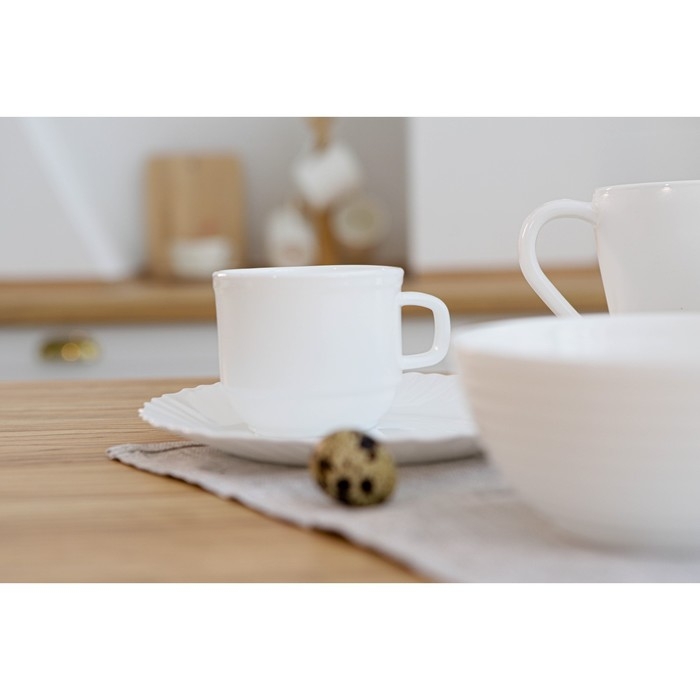 Кружка Avvir «Грация», 250 мл, стеклокерамика, цвет белый Кружка Avvir «Грация», 250 мл, стеклокерамика, цвет белый