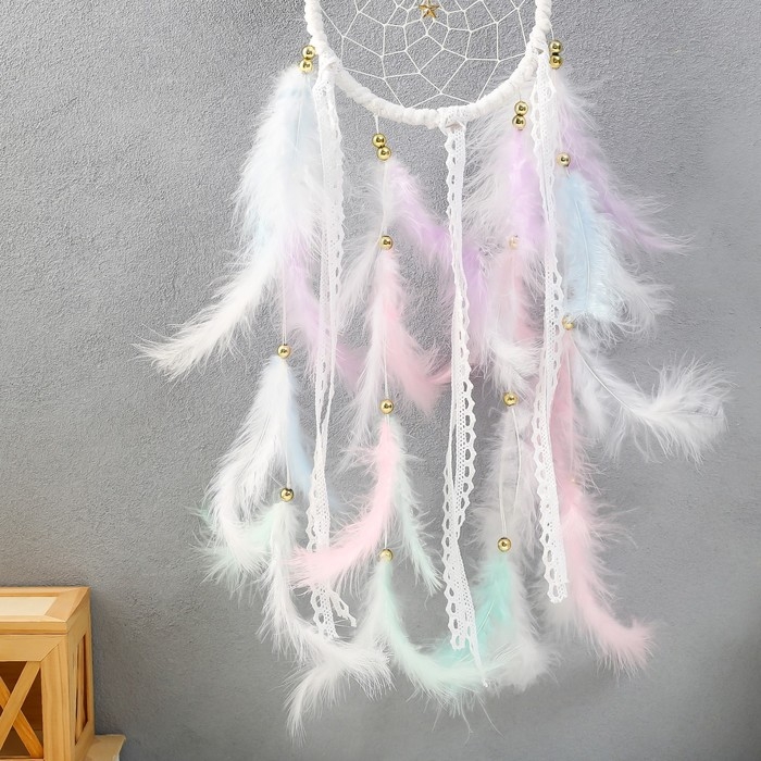 Ловец снов "Зайчик с бомбошками" 60 см