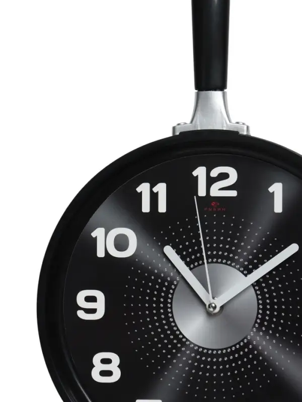 Часы настенные интерьерные &laquo;Сковорода&raquo;, для кухни, бесшумные, 25&times;43 см, чёрные, от батарейки 1&times;АА