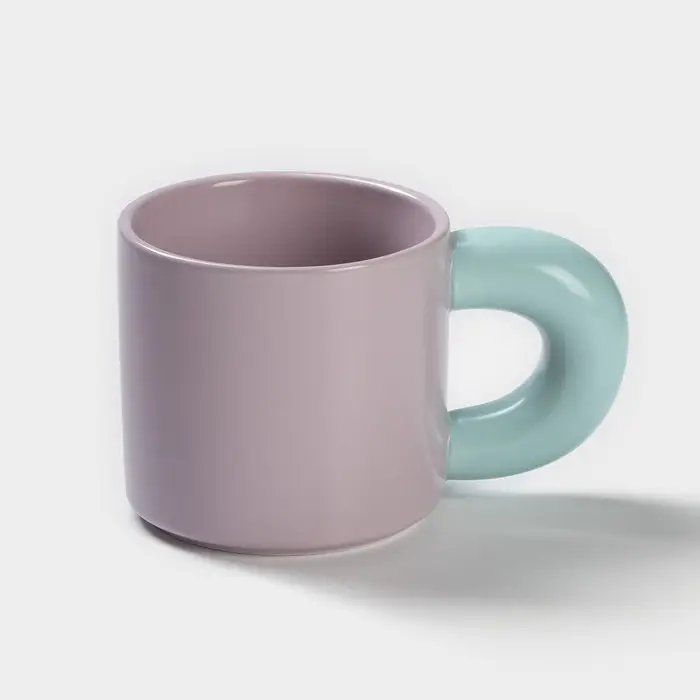 Кружка «Воздух», 300 мл, керамика, цвет фиолетовый и голубой Кружка «Воздух», 300 мл, керамика, цвет фиолетовый и голубой