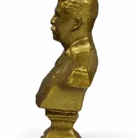Бюст &laquo;Сталин И.В.&raquo;, фигурка гипс, состаренная латунь, 13&times;9&times;5 см
