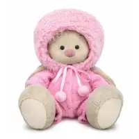 Мягкая игрушка "Зайка Ми в меховой шапке и комбинезоне", 18 см SidS-687