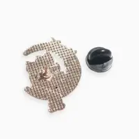 Набор значков (2 шт.) &laquo;Коты на Луне&raquo;, цветной в золоте