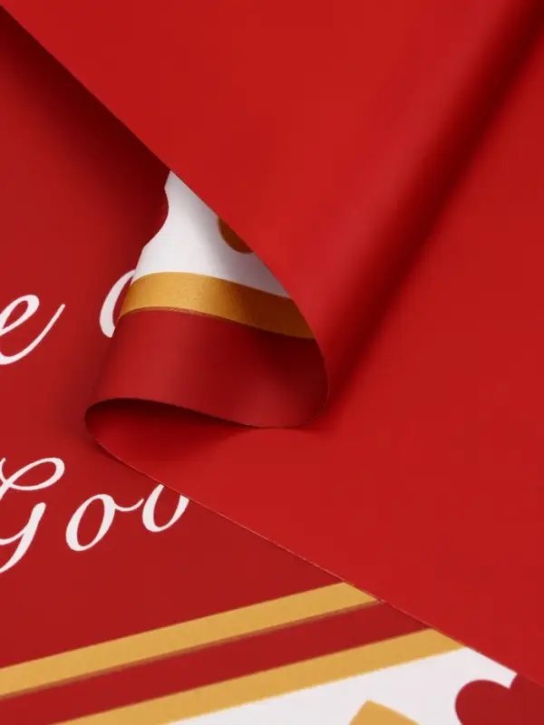 Пленка для цветов, "Удача", винный, 57х57 см