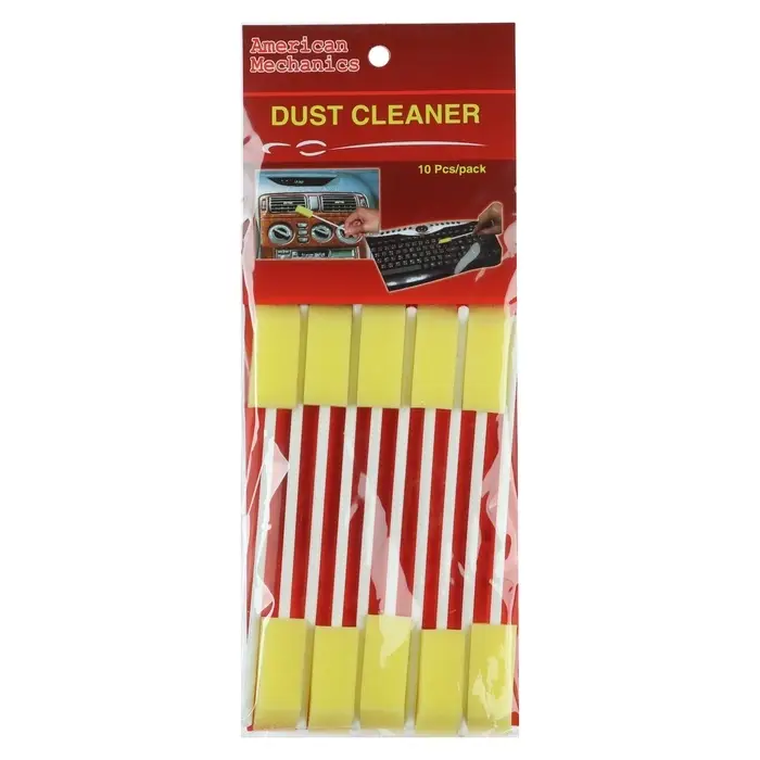 Щётка для детейлинга автомобиля, 14.5 см, жёлтый, поролон, набор 10 шт.