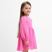 Платье детское с длинным рукавом KAFTAN "Муслин", размер 30 (98-104 см) цвет розовый