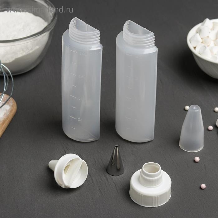 Шприц кондитерский для двухцветного декорирования Доляна «Дубль», 19×5 см