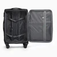 Чемодан на колёсах TEXTURA, с увеличением, кодовый замок, 42&times;26&times;68 см, 24", чёрный