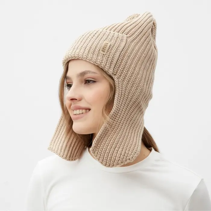 Шапка-ушанка MINAKU, р-р 56-58, цвет кремовый Шапка-ушанка MINAKU, р-р 56-58, цвет кремовый