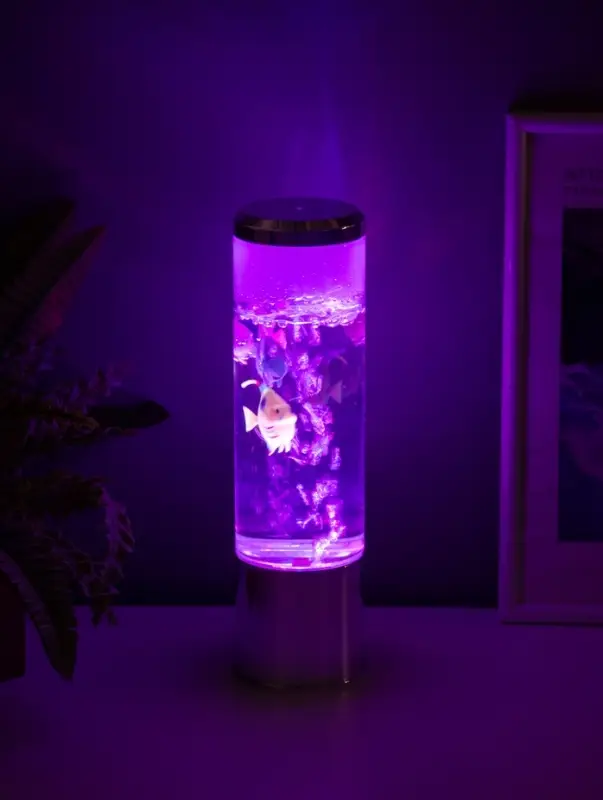 Светильник Светильник "Аквариум с рыбками" LED RGB 4,5Вт USB серебро 8,7х8,7х27 см