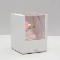 Упаковка под один капкейк с окном, белая, 12.5×9.5×9.5 см