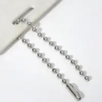 Цепочка шариковая с замком соединителем, 100 шт. металлическая, 0.9&times;0.3 см, ширина 2 мм, цвет серебро