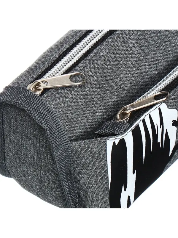 Пенал школьный на молнии Calligrata &laquo;Спорт&raquo;, 2 отделения, серый