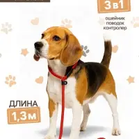 Ринговка для собак, 130&times;1 см, красная