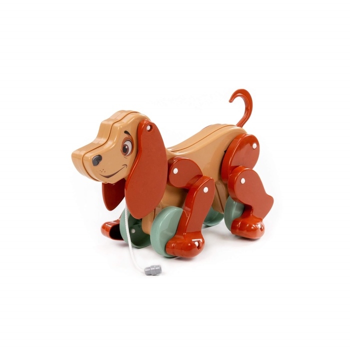 Каталка «Собака Боби», на верёвочке, бежево-коричневый, в пакете Каталка «Собака Боби», на верёвочке, бежево-коричневый, в пакете