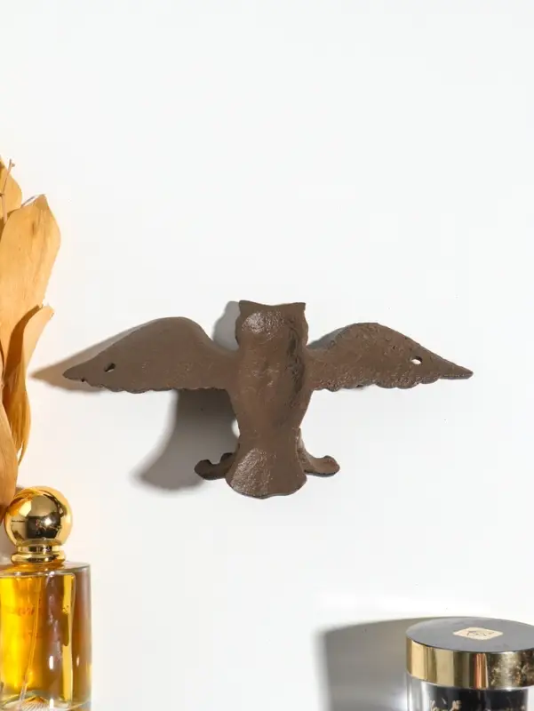 Крючки настенные &laquo;Летящая сова&raquo;, ключница декоративная, чугун, 17.7&times;9.5&times;3.8 см