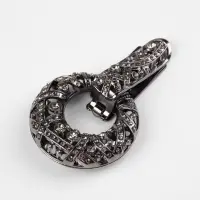 Декоративная застёжка, 7.5&times;4.5 см, цвет чёрный