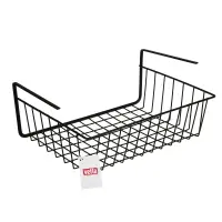 Корзина подвесная на полку тм VETTA, 35х26х13,5см, металл, цвет черный