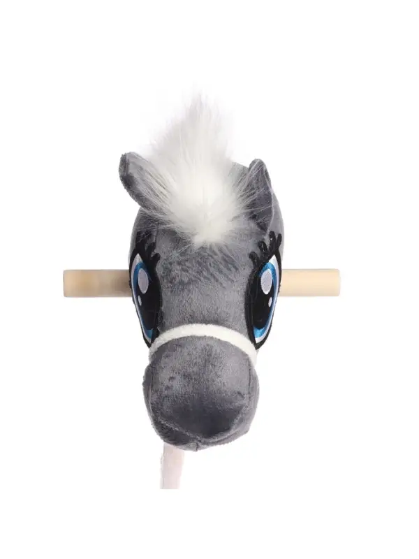 Мягкая игрушка ZABIAKA &laquo;Конь-скакун&raquo;, на палке, МИКС, серая