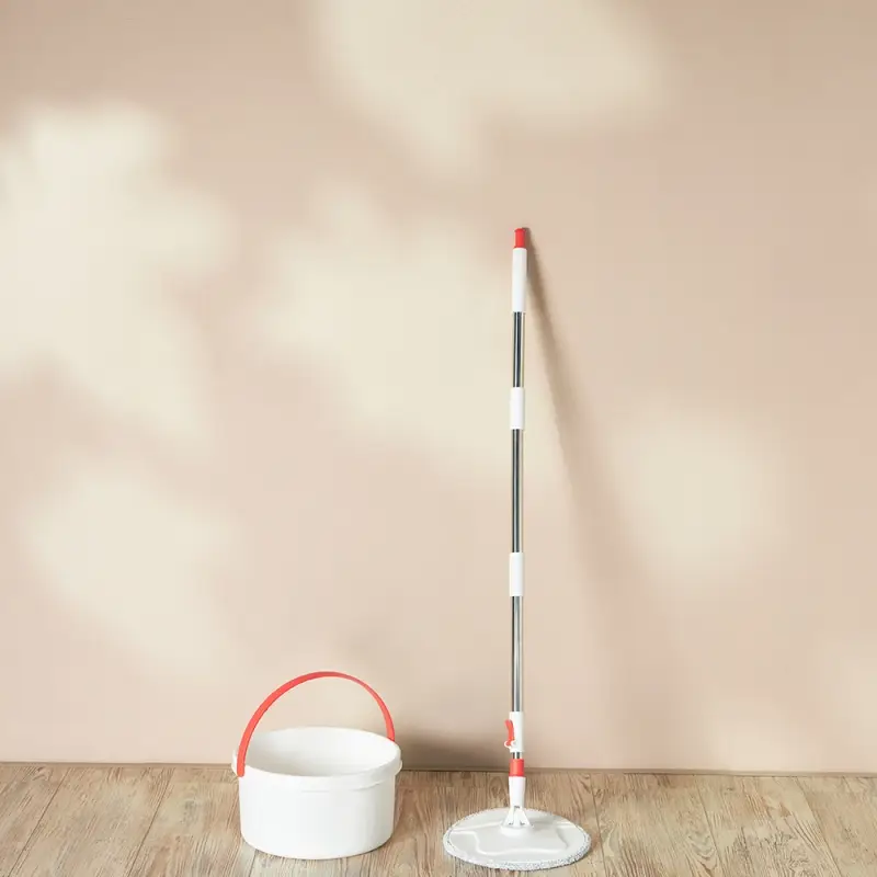 VETTA Набор швабра с круглым ведром, 2 насадки, ABS-пластик, полипропилен, нерж.сталь