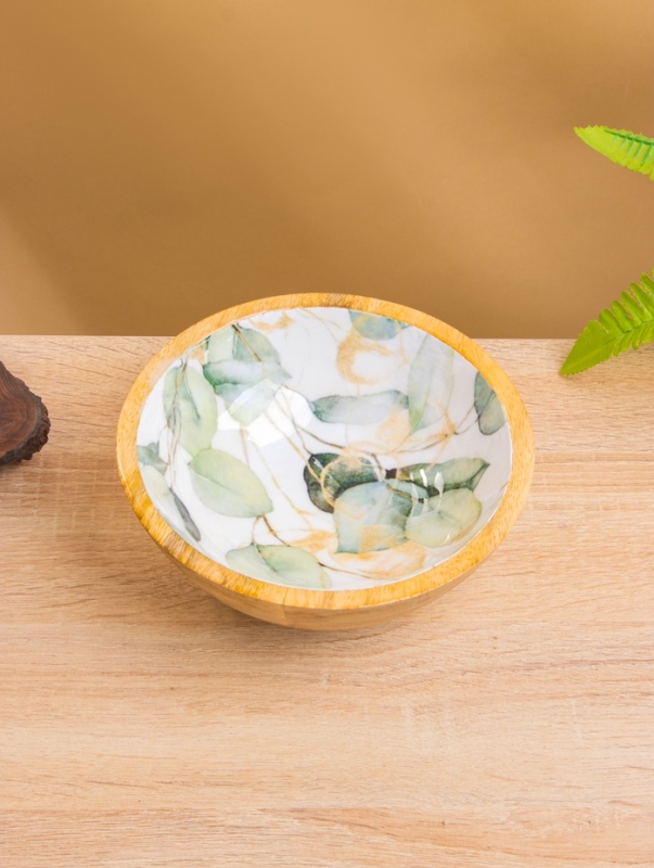 Миска Миска "Листья" дерево манго 17,5х17,5х6,5 см