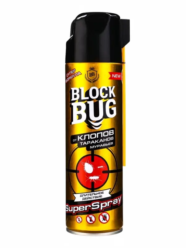 Дихлофос  BLOCK BUG от тараканов, муравьев и клопов 500мл